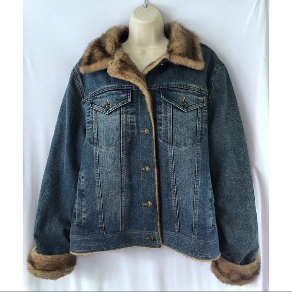 Marvin Richards Denim Faux Fur Lined 